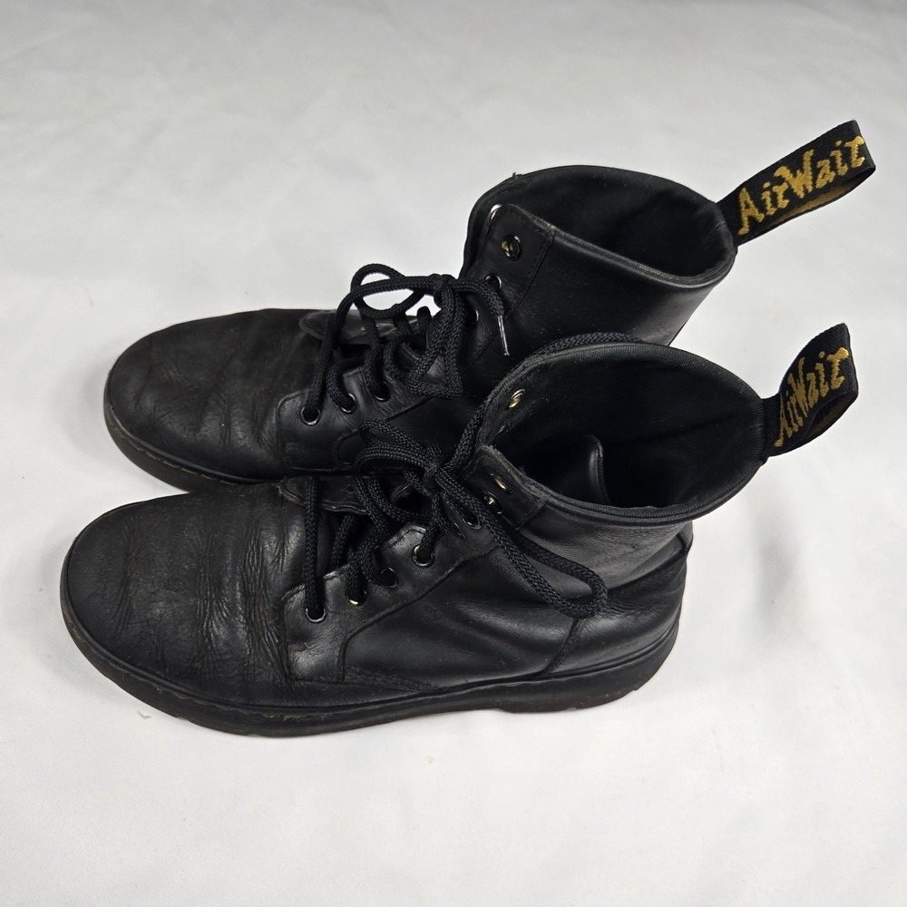 Dr. Martens Combs Black Leather 8-Eye Combat Boots‎ Men's 9 Punk Grunge 90s